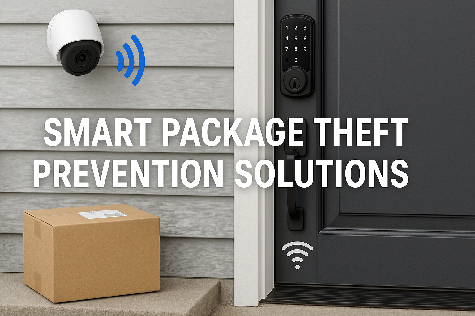 Smart package theft prevention solutions with security camera and smart lock